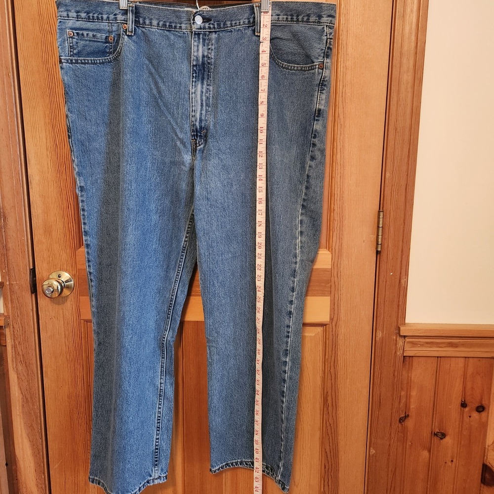 Mens Levi's 550 Relaxed Fit Jeans Light Wash Denim Blue Size 46x30 - Picture 11 of 11